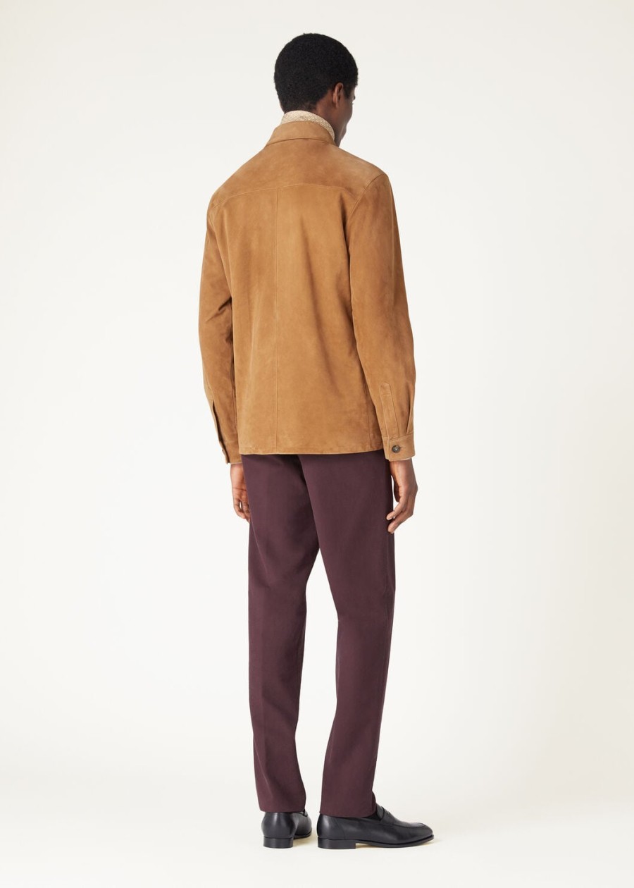 loro piana kidskin pecan overshirt