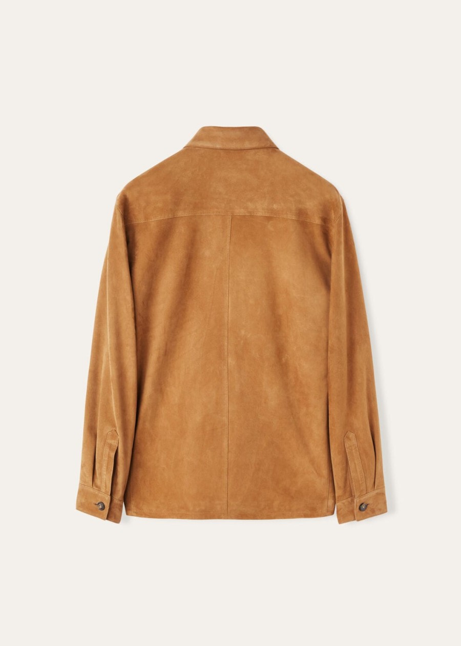 loro piana kidskin pecan overshirt