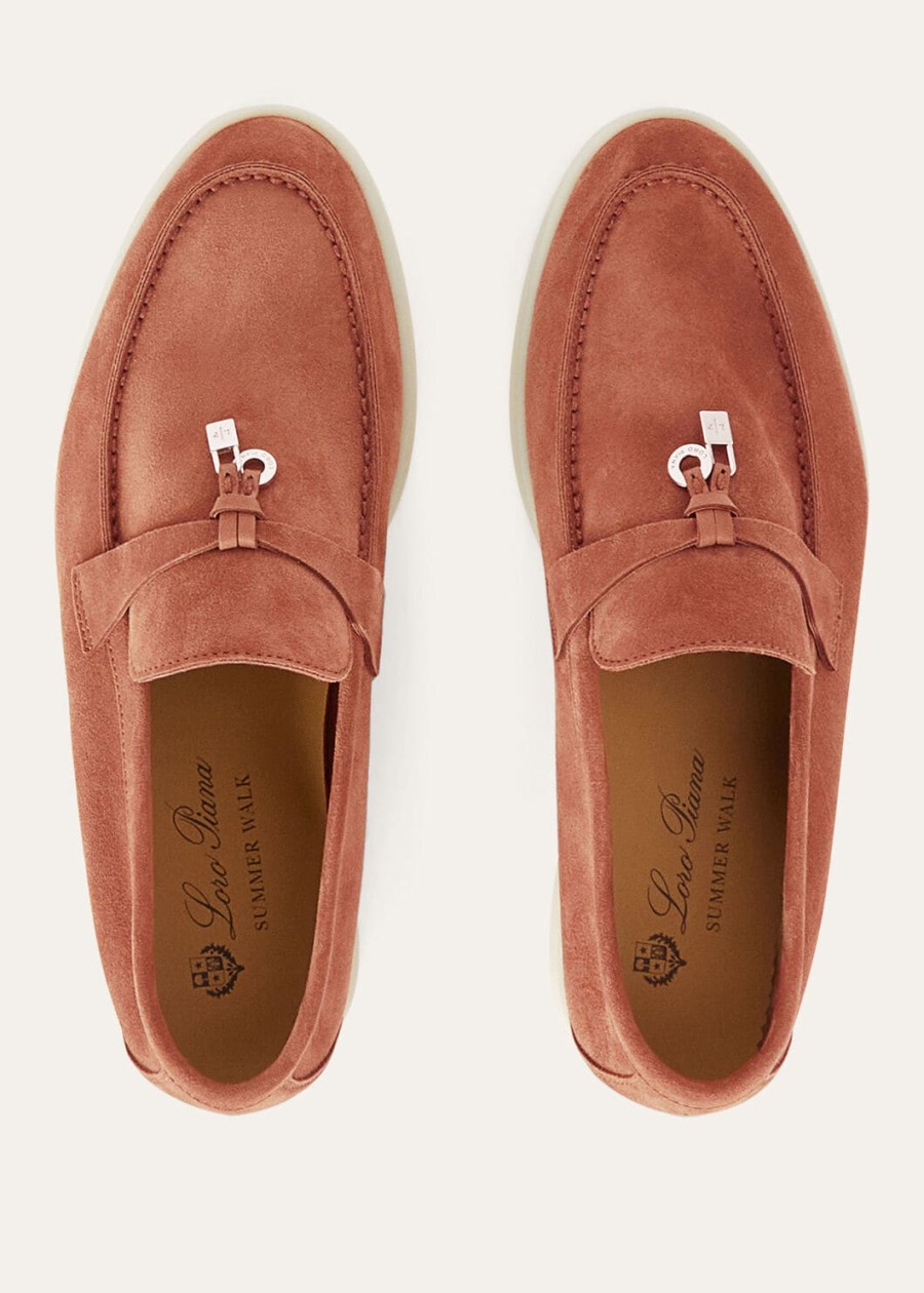summer charms walk loafers suède stoffen oranje