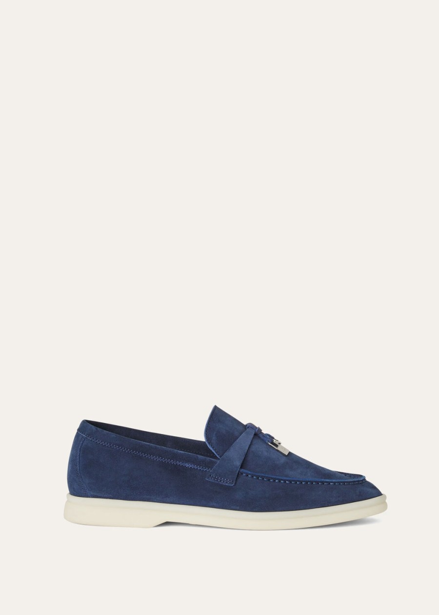summer charms walk loafers suède echt donkerblauw