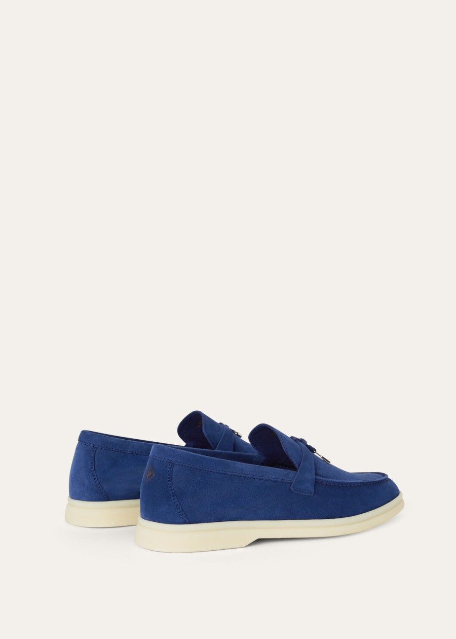 summer charms walk loafer suède blauw fluoriet