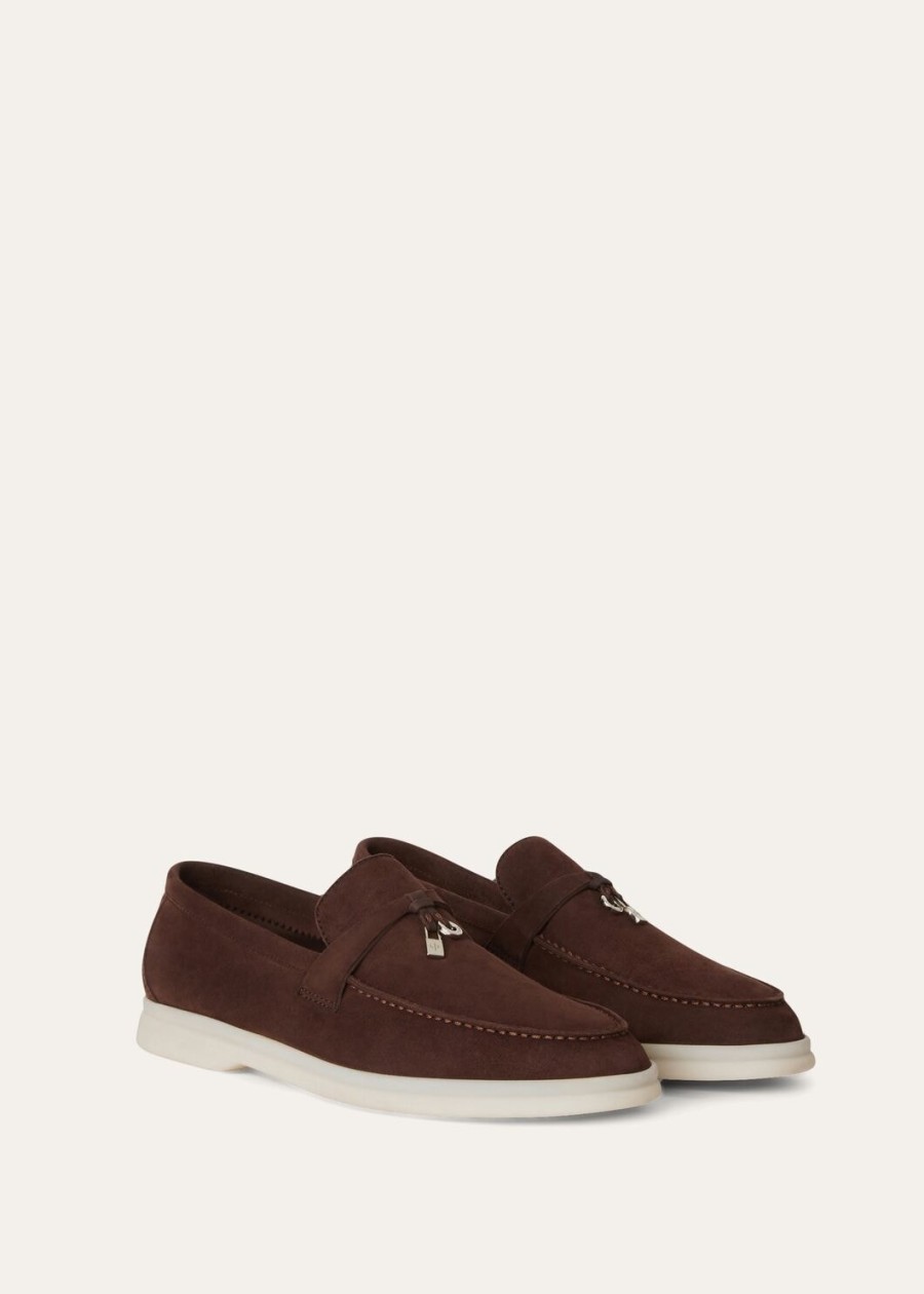 summer charms walk loafers suède chocolade