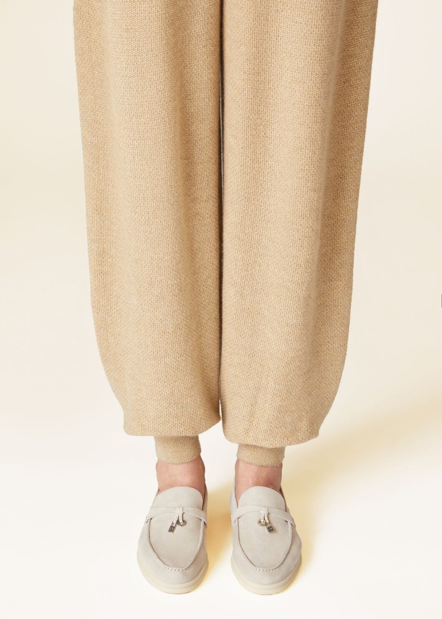 summer charms walk loafers suede powder pearl