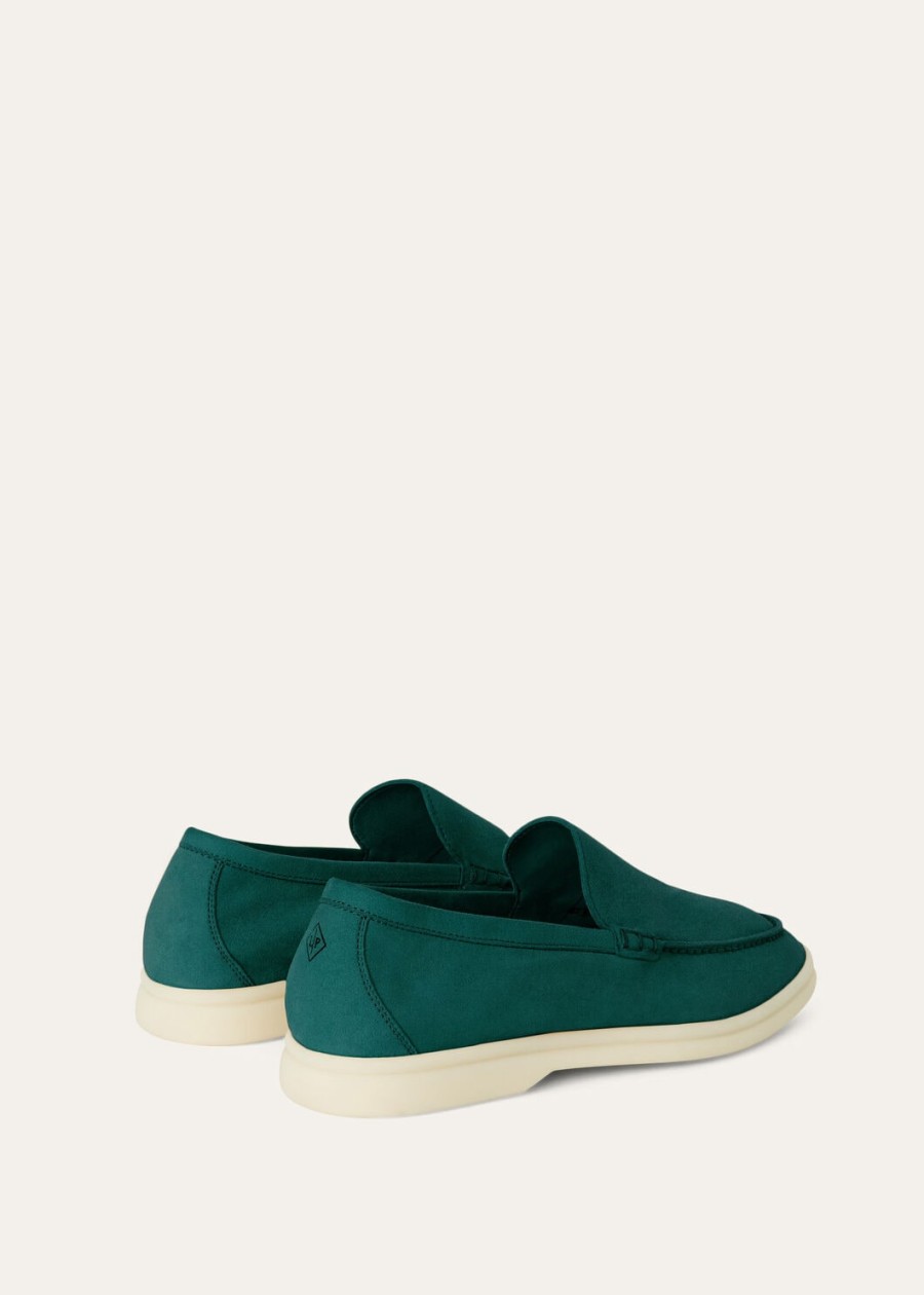 summer walk loafers van suède in agano-groen