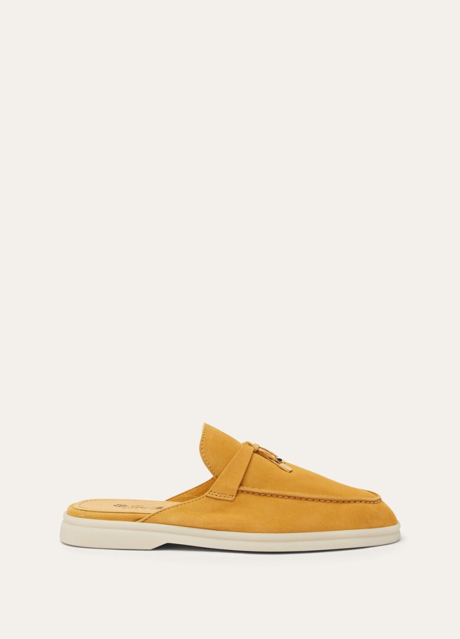 babouche charms walk loafer suède geitenleer suède saffraan thee