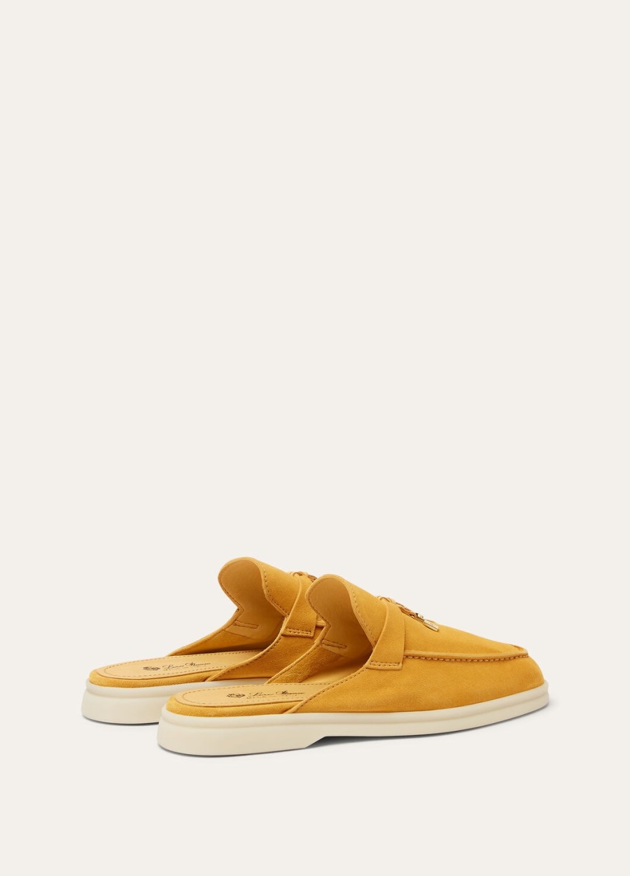 babouche charms walk loafer suède geitenleer suède saffraan thee