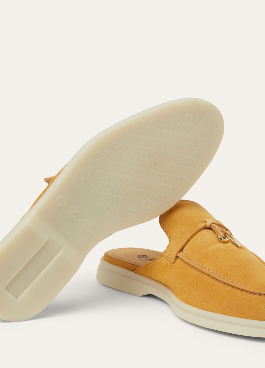 babouche charms walk loafer suède geitenleer suède saffraan thee