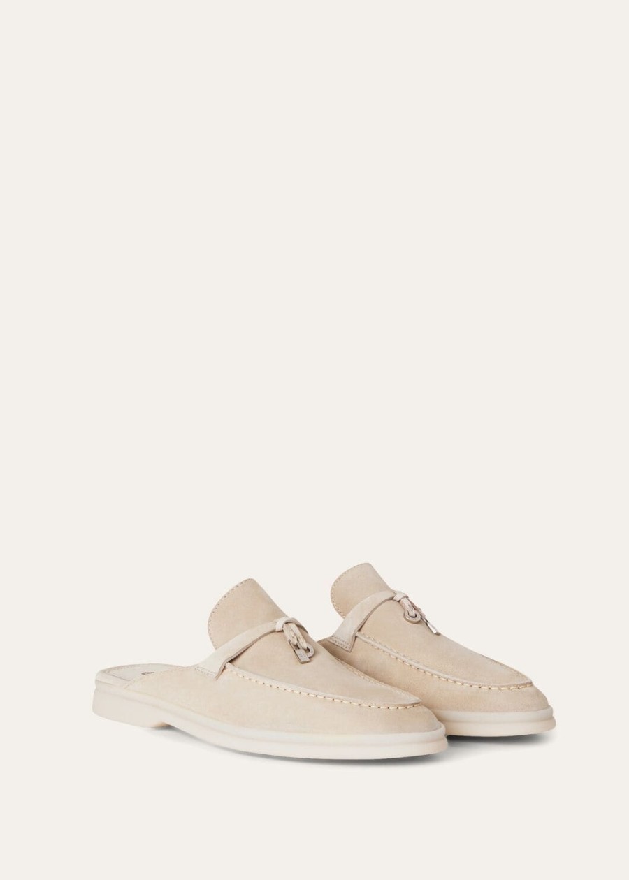 babouche charms walk loafers van suède en geitenleer