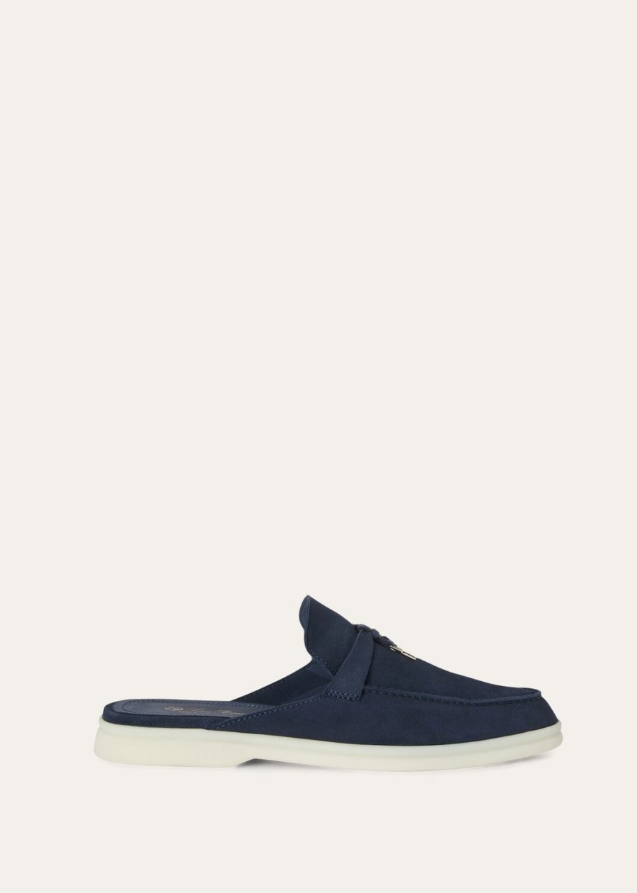 babouche charms walk loafer suede suede capra argo blue melange