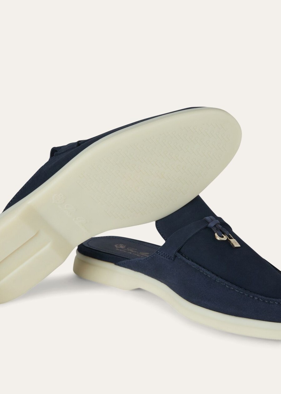 babouche charms walk loafer suede suede capra argo blue melange