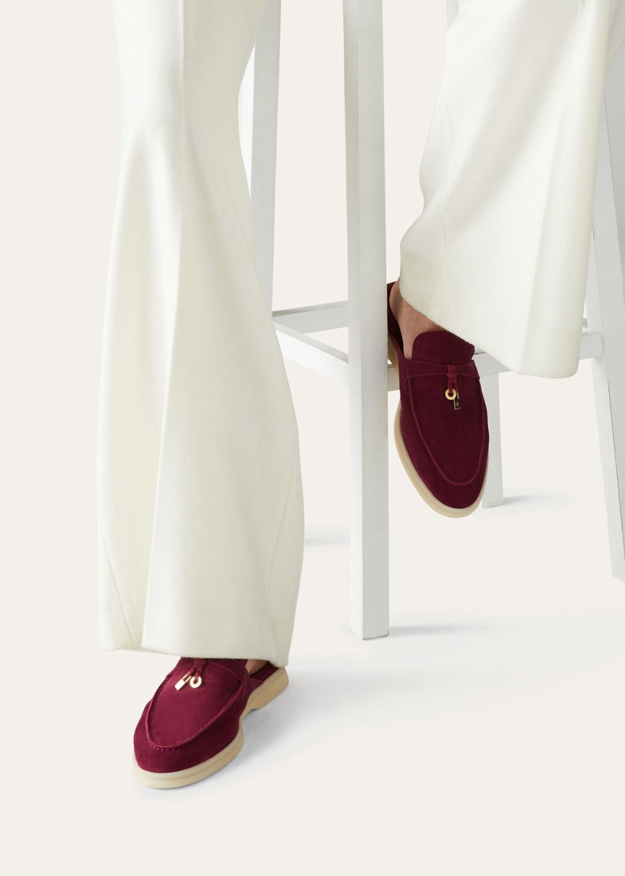 babouche charms walk loafer suède geitenleer helder amarant