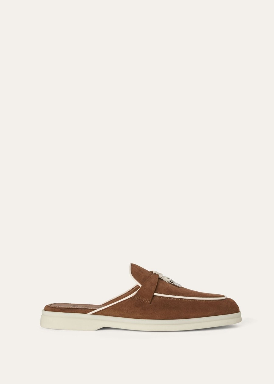 charms walk babouche loafer suède leer geitenleer rocky road