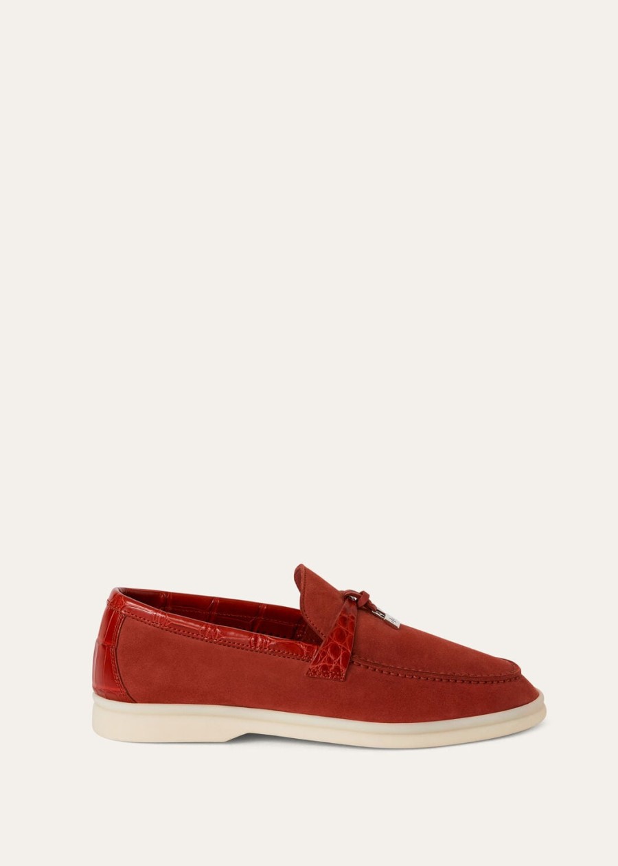 summer charms walk loafers suede raw sienna