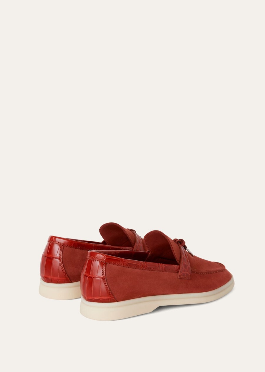 summer charms walk loafers suede raw sienna