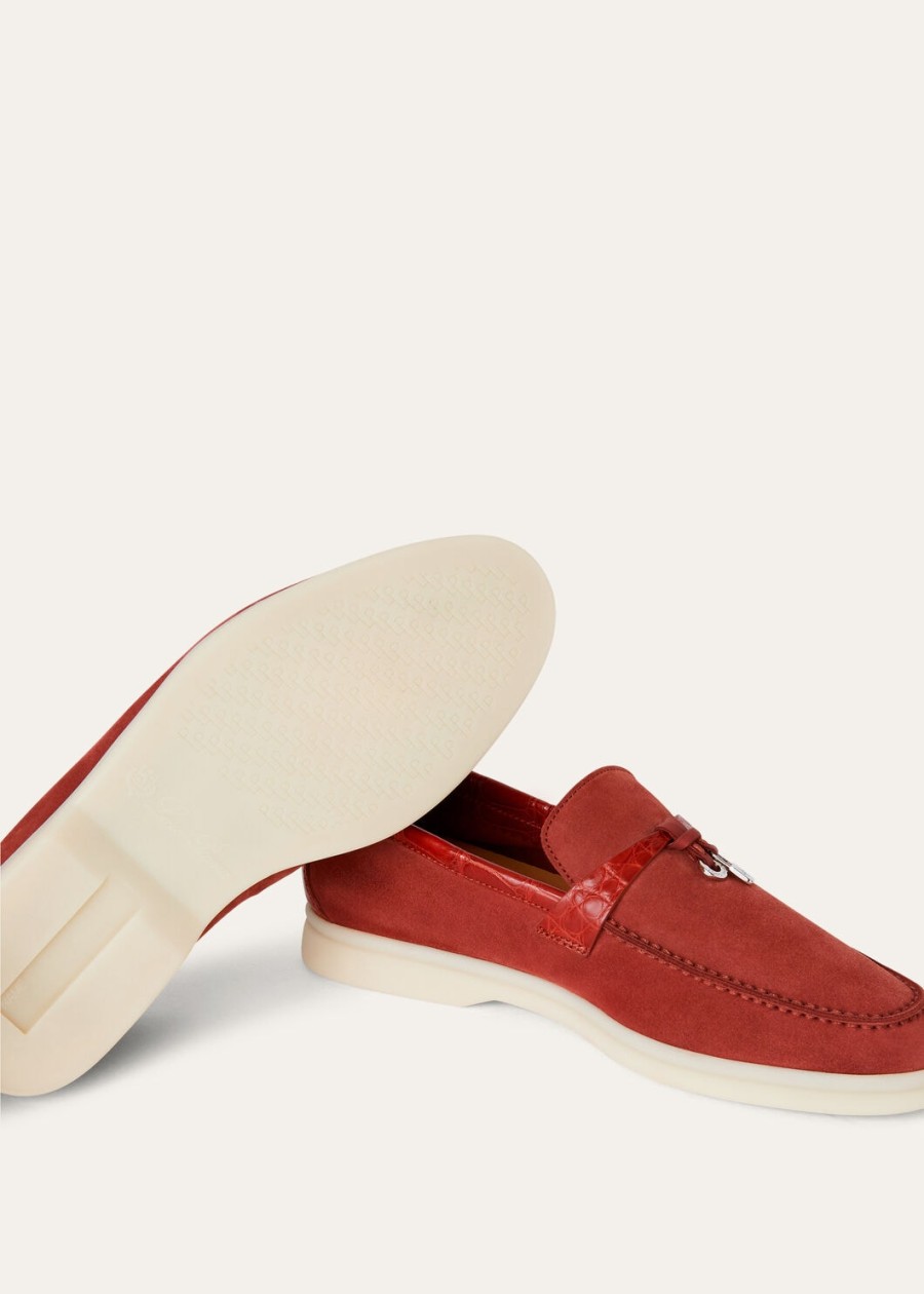 summer charms walk loafers suede raw sienna