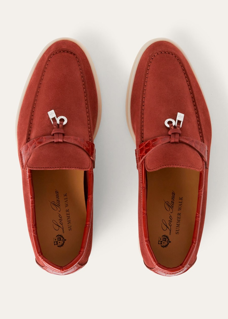 summer charms walk loafers suede raw sienna