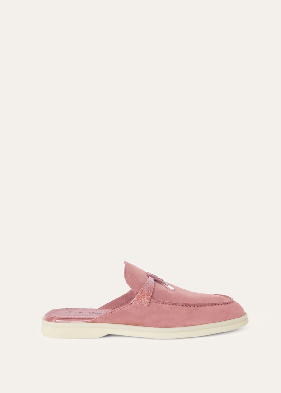 charms walk babouche loafer suède noisette rose