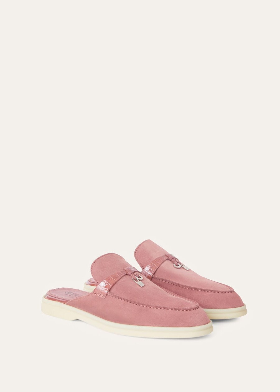 charms walk babouche loafer suède noisette rose
