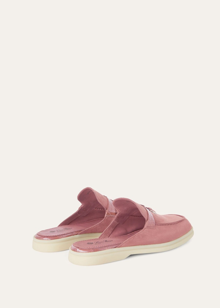 charms walk babouche loafer suède noisette rose