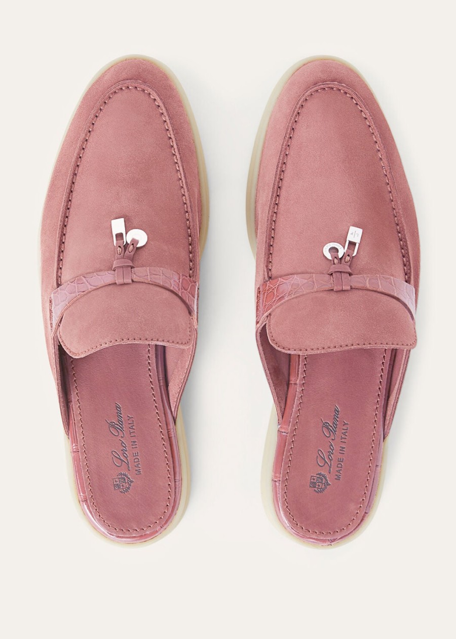 charms walk babouche loafer suède noisette rose