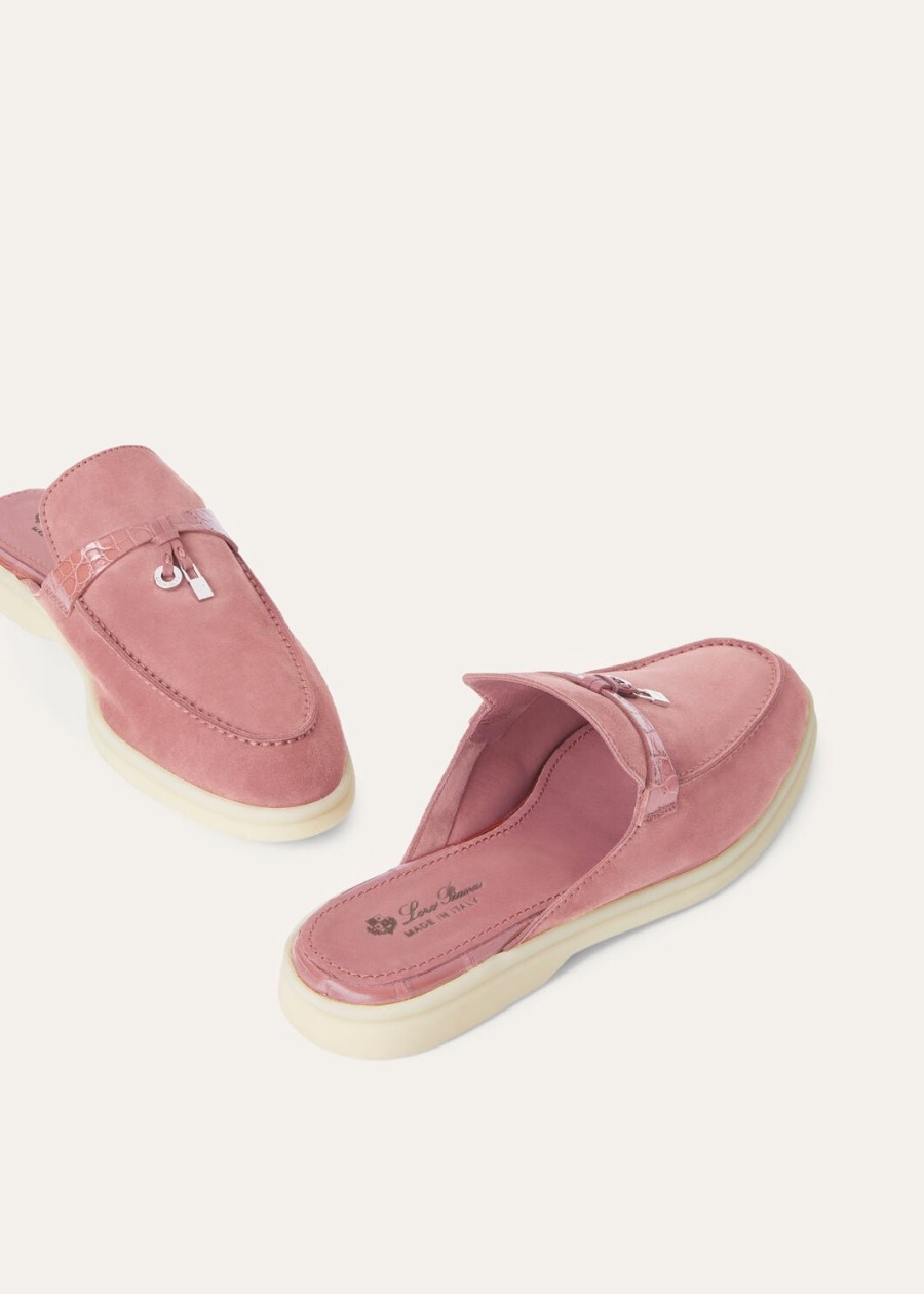 charms walk babouche loafer suède noisette rose
