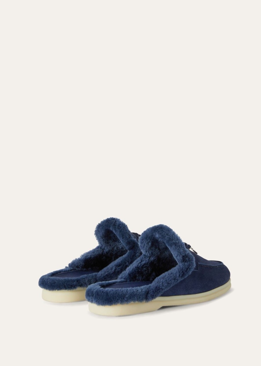 charms walk babouche loafer suède middernachtblauw
