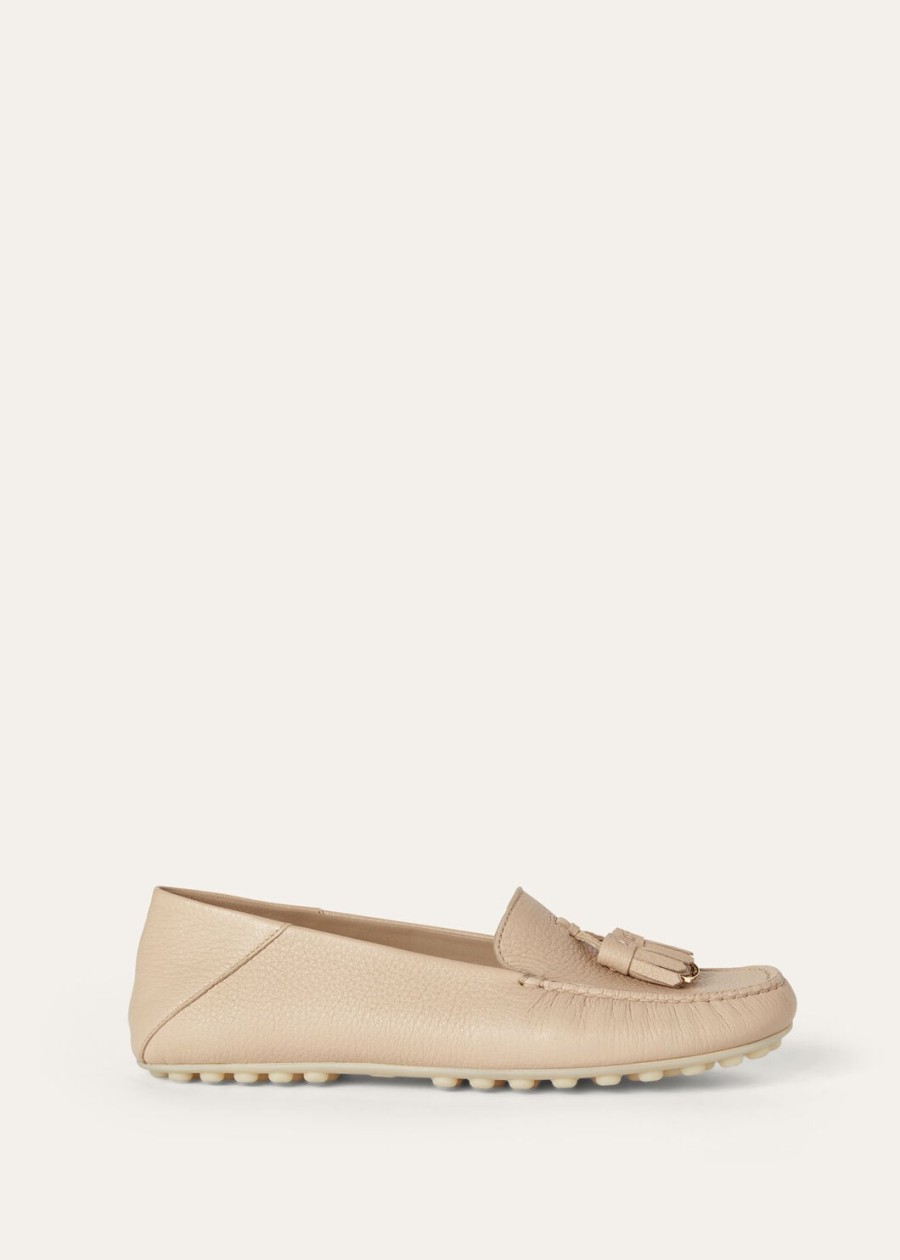 dot sole walk loafer suede natural light camel
