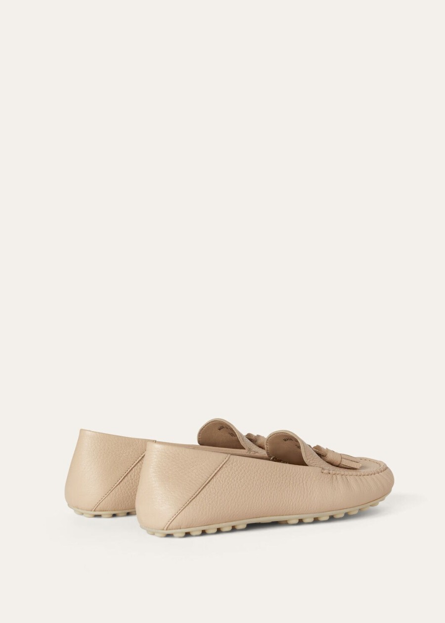 dot sole walk loafer suede natural light camel