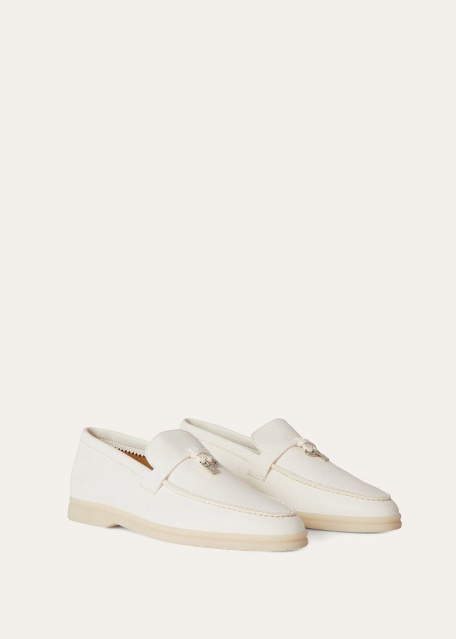 summer charms walk loafers van hertenleer in wit