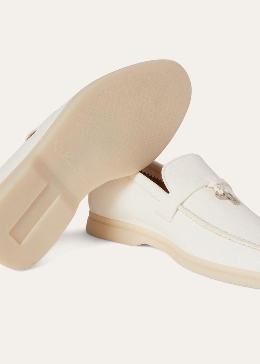 summer charms walk loafers van hertenleer in wit