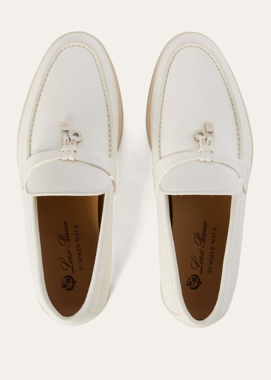 summer charms walk loafers van hertenleer in wit