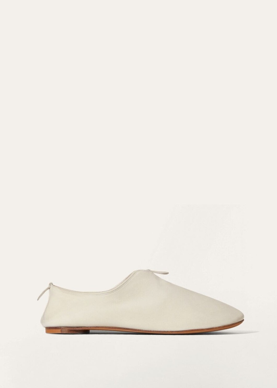 soepele loafers van fluweelwit kalfsleer
