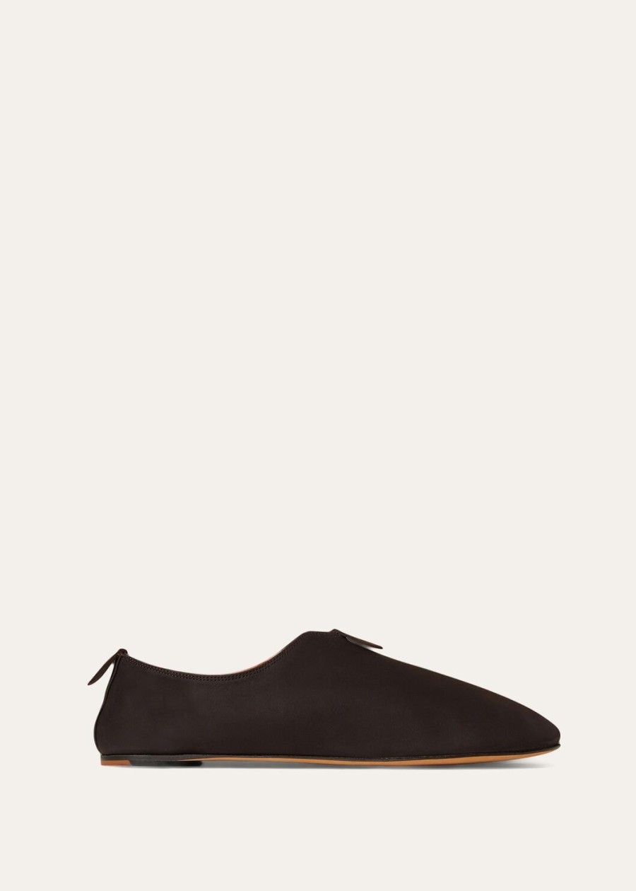 floaty loafers van chocoladebruin kalfsleer