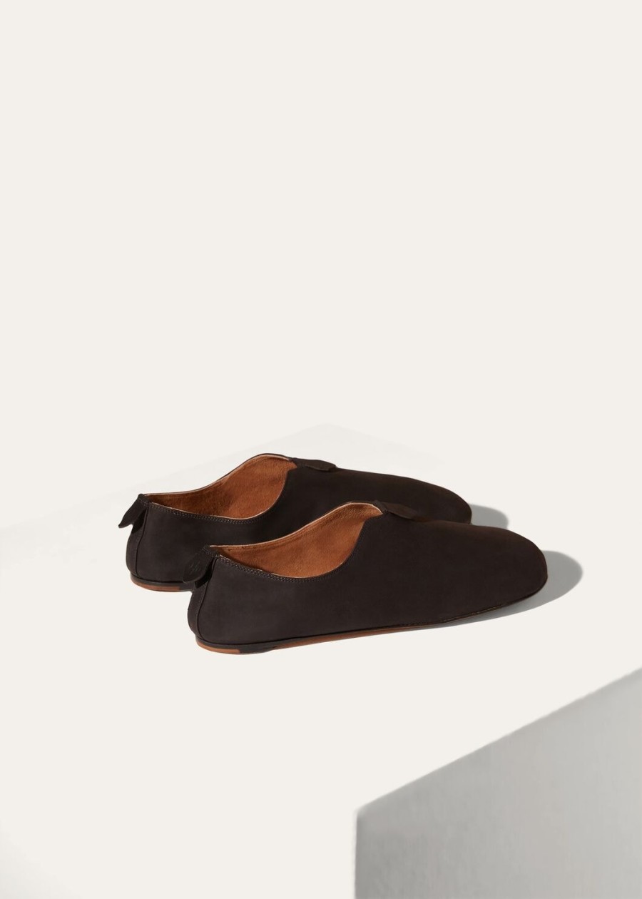 floaty loafers van chocoladebruin kalfsleer
