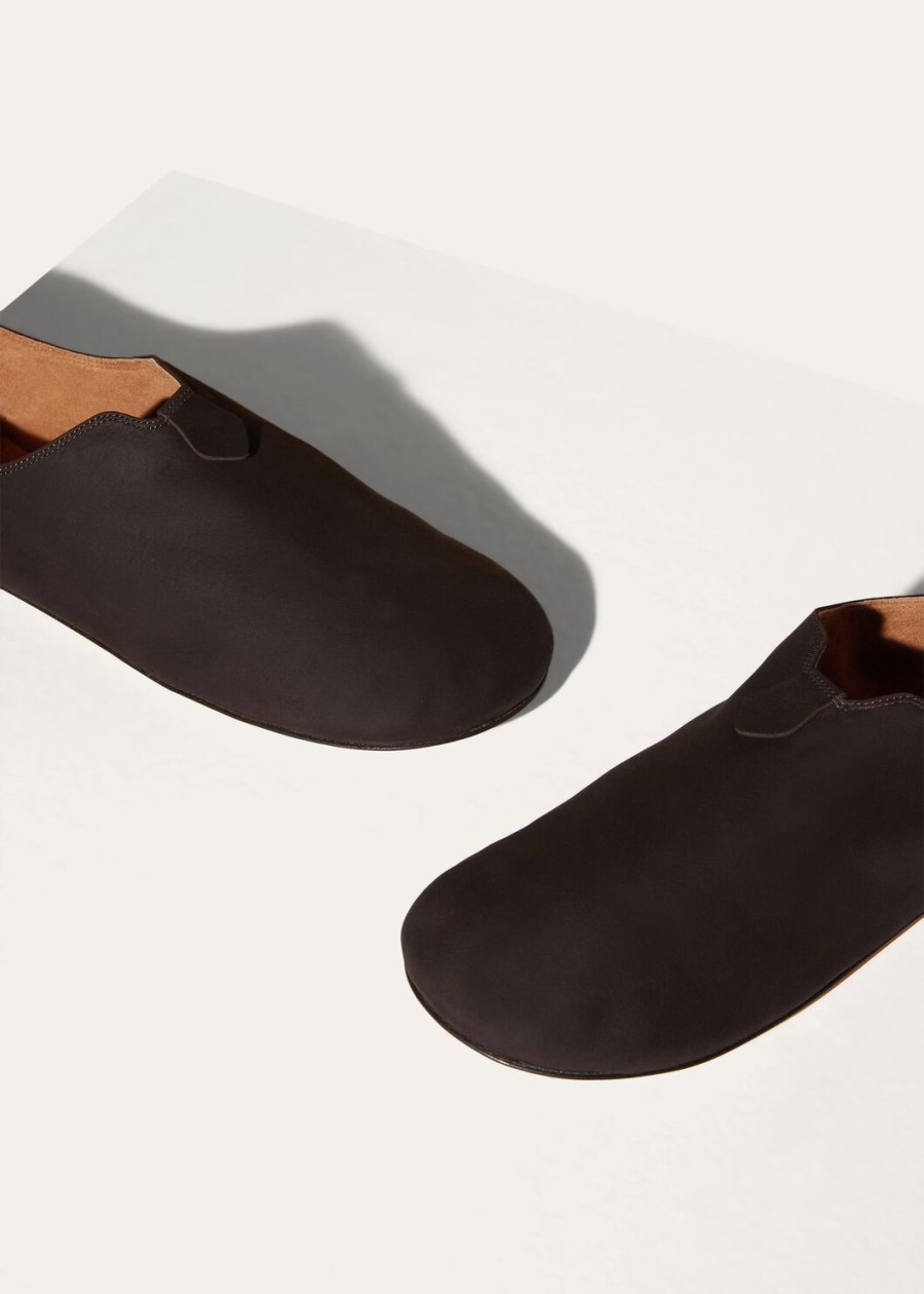 floaty loafers van chocoladebruin kalfsleer