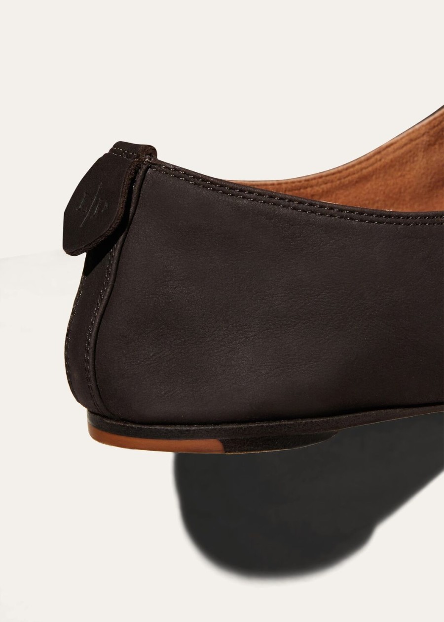 floaty loafers van chocoladebruin kalfsleer