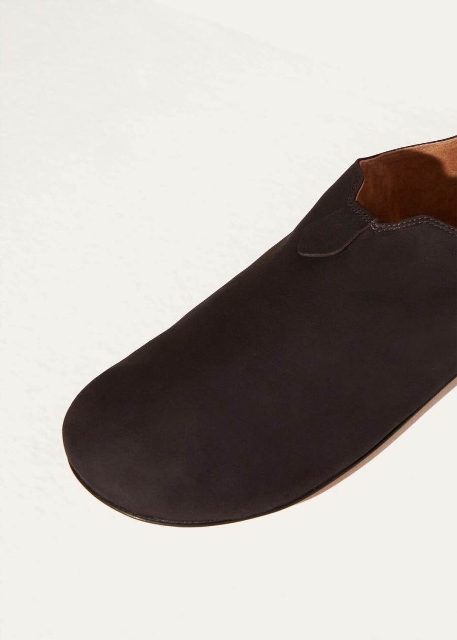 floaty loafers van chocoladebruin kalfsleer