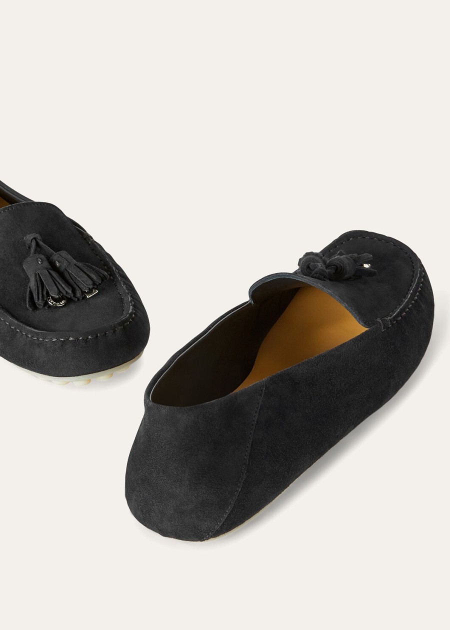 dot sole walk loafer suede goat caviar