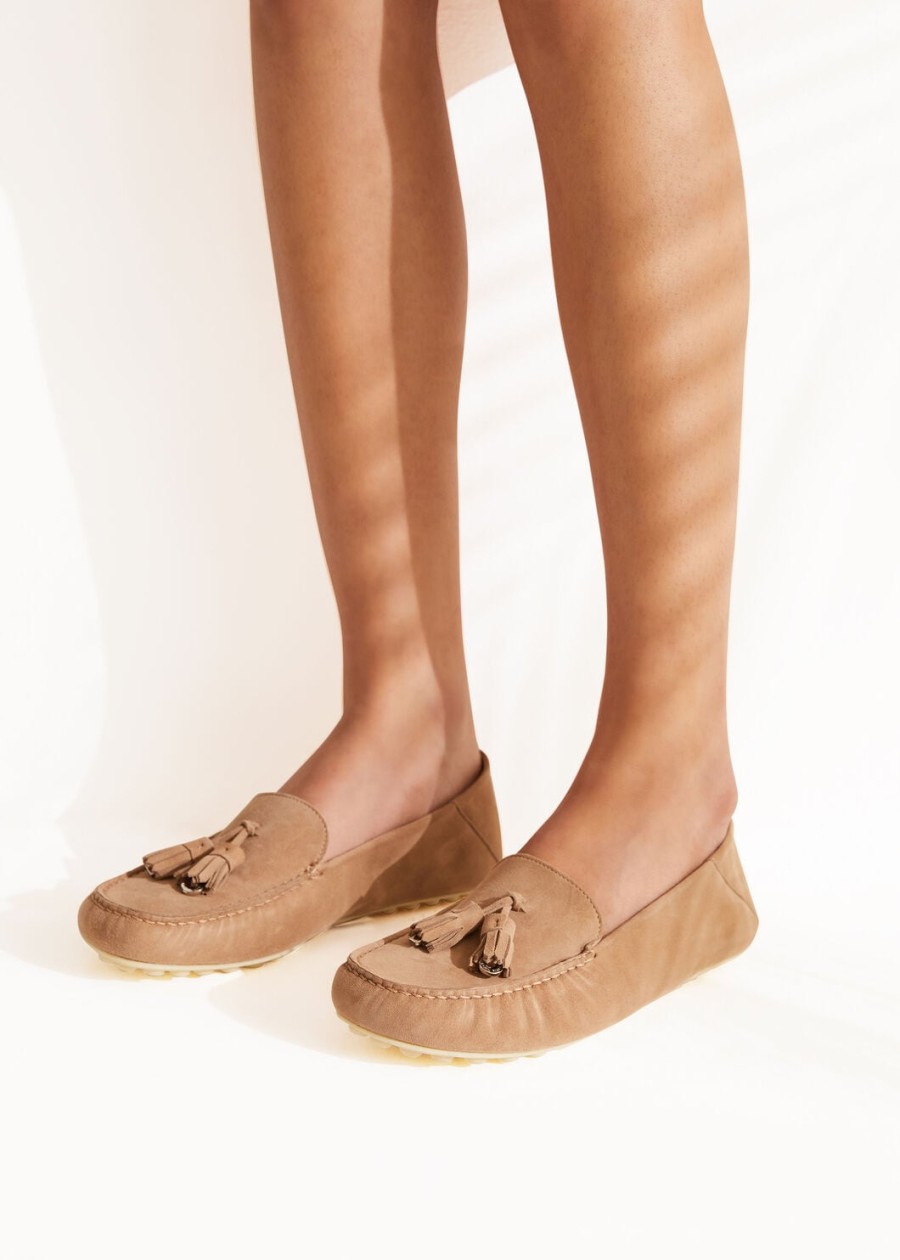 dot sole walk loafer geiten suède cashewnotenboter