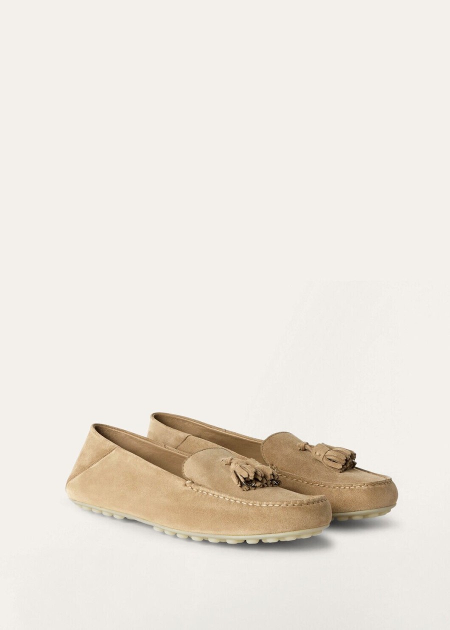 dot sole walk loafer geiten suède cashewnotenboter