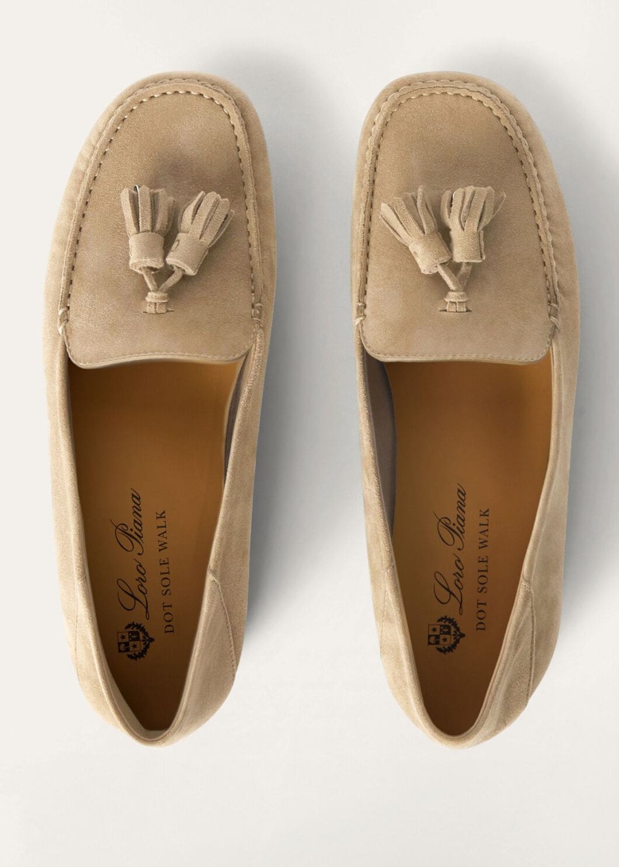 dot sole walk loafer geiten suède cashewnotenboter