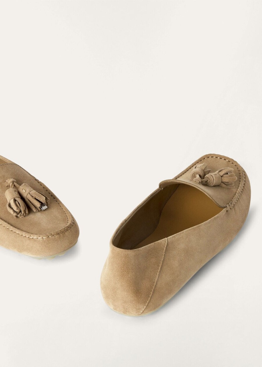 dot sole walk loafer geiten suède cashewnotenboter