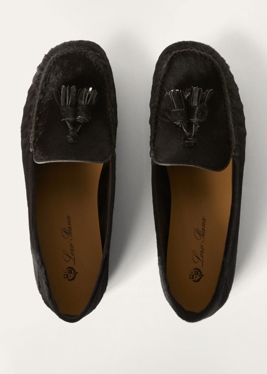 dot sole walk loafers van kalfsleer chocoladebruin