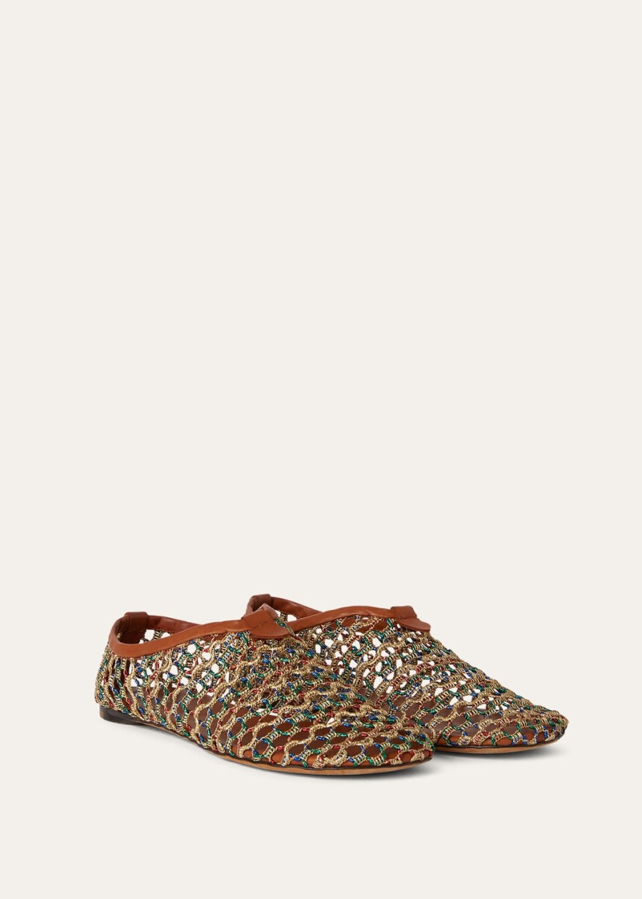 floaty flat loafers van microvezel resortstijl meerkleurig