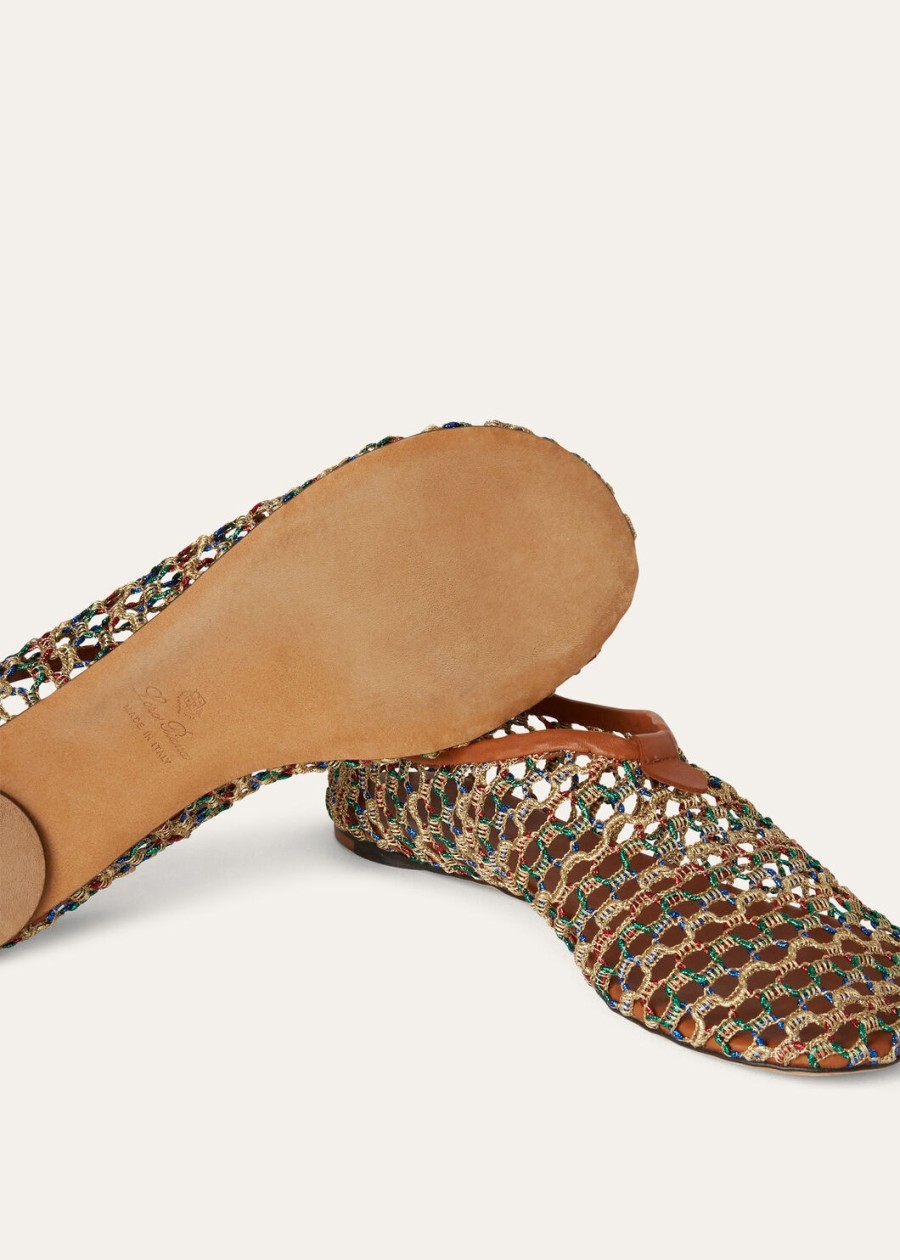 floaty flat loafers van microvezel resortstijl meerkleurig
