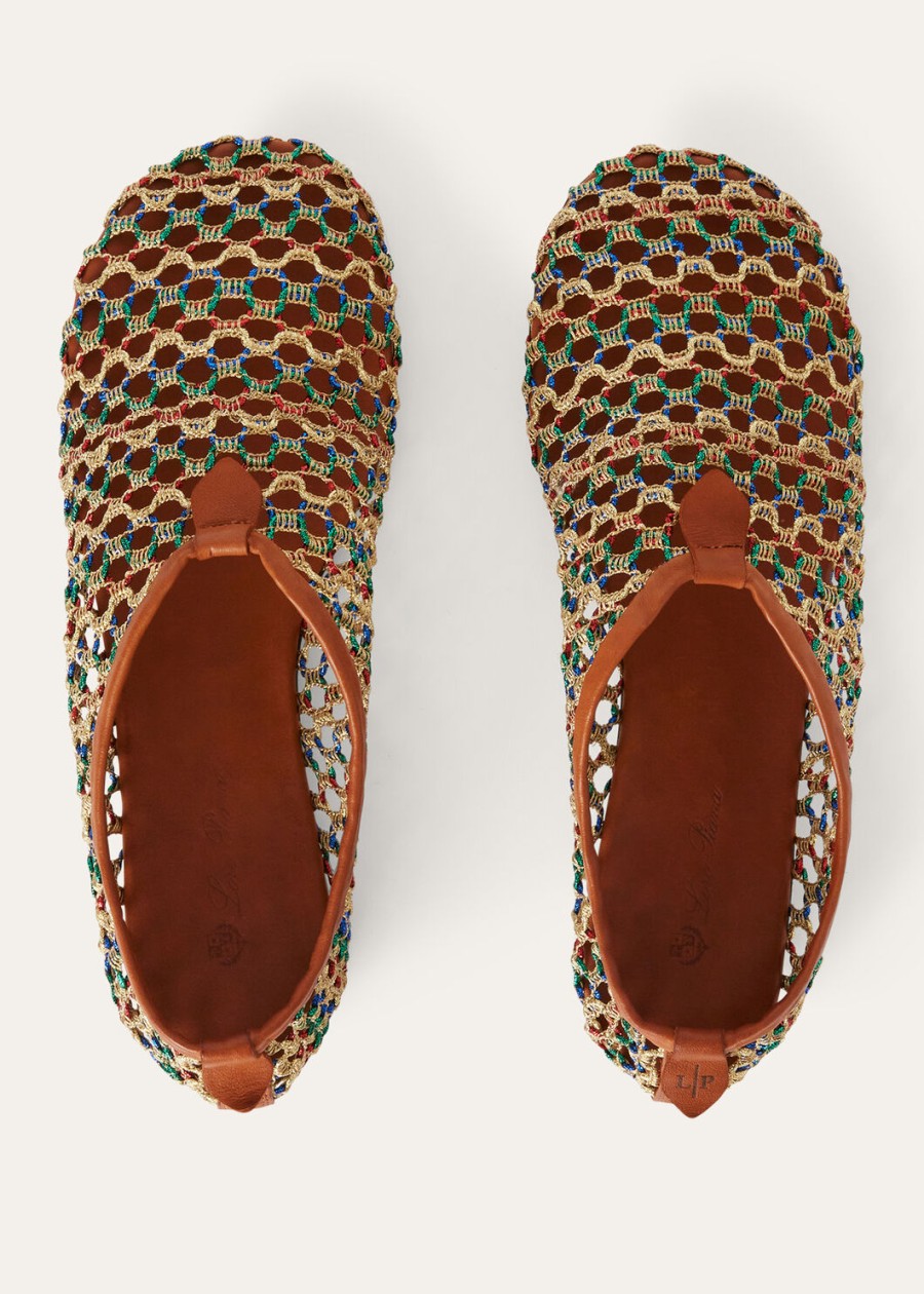 floaty flat loafers van microvezel resortstijl meerkleurig