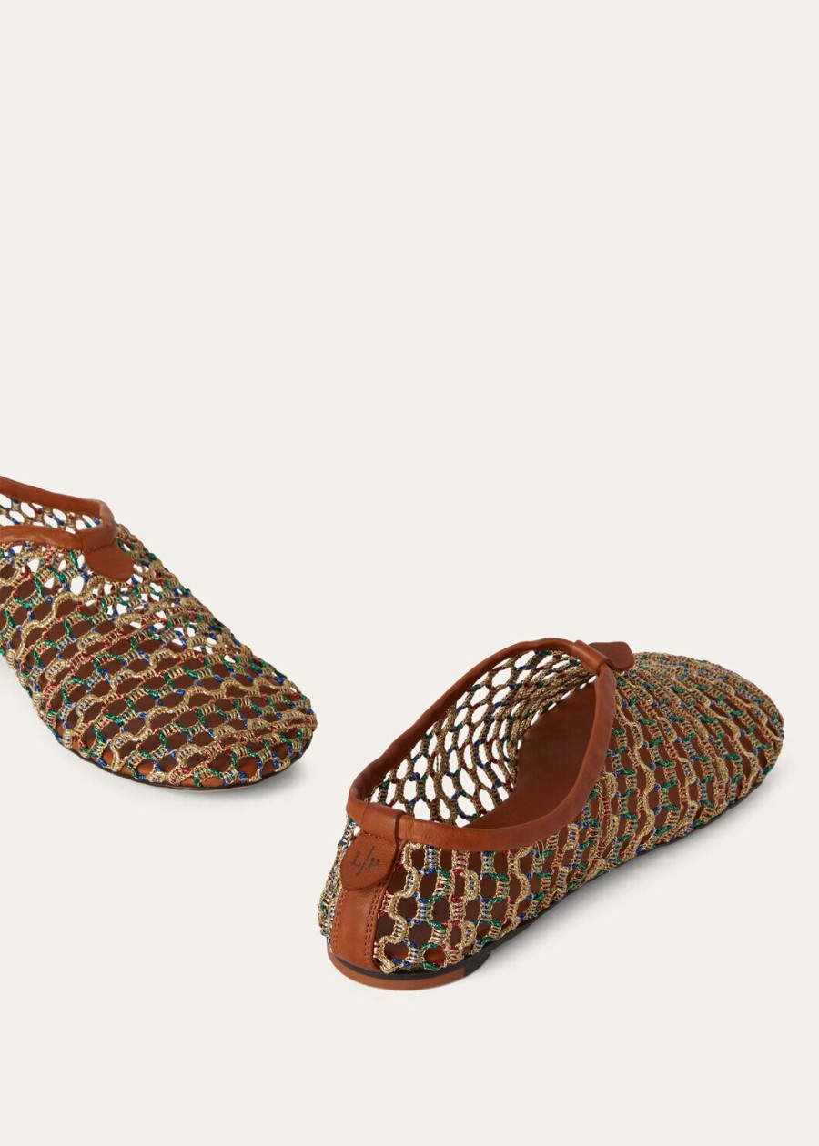 floaty flat loafers van microvezel resortstijl meerkleurig