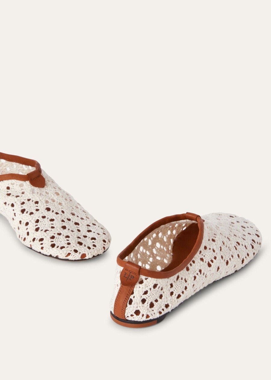 soepele platte loafers van fluweelwitte technische stof