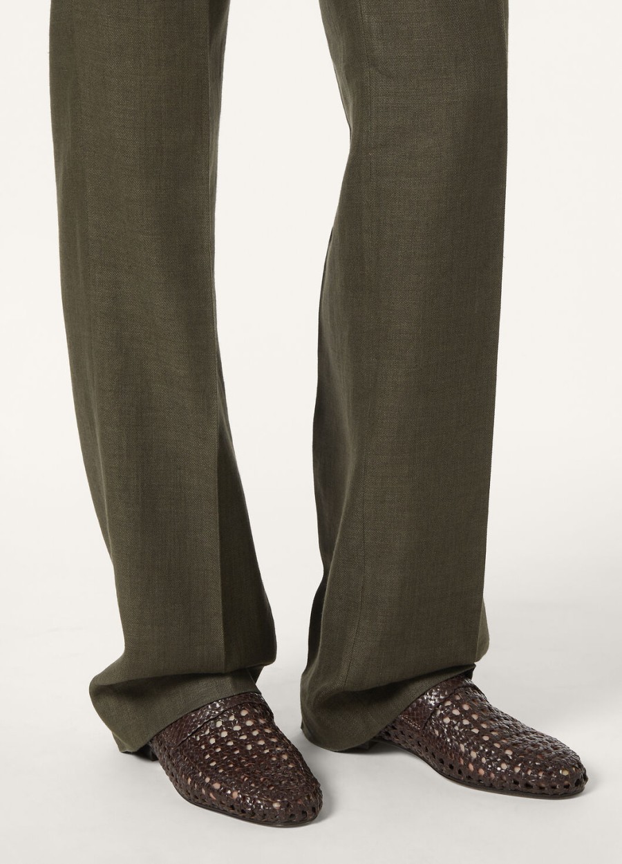 leon loafers van poederbruin geitenleer
