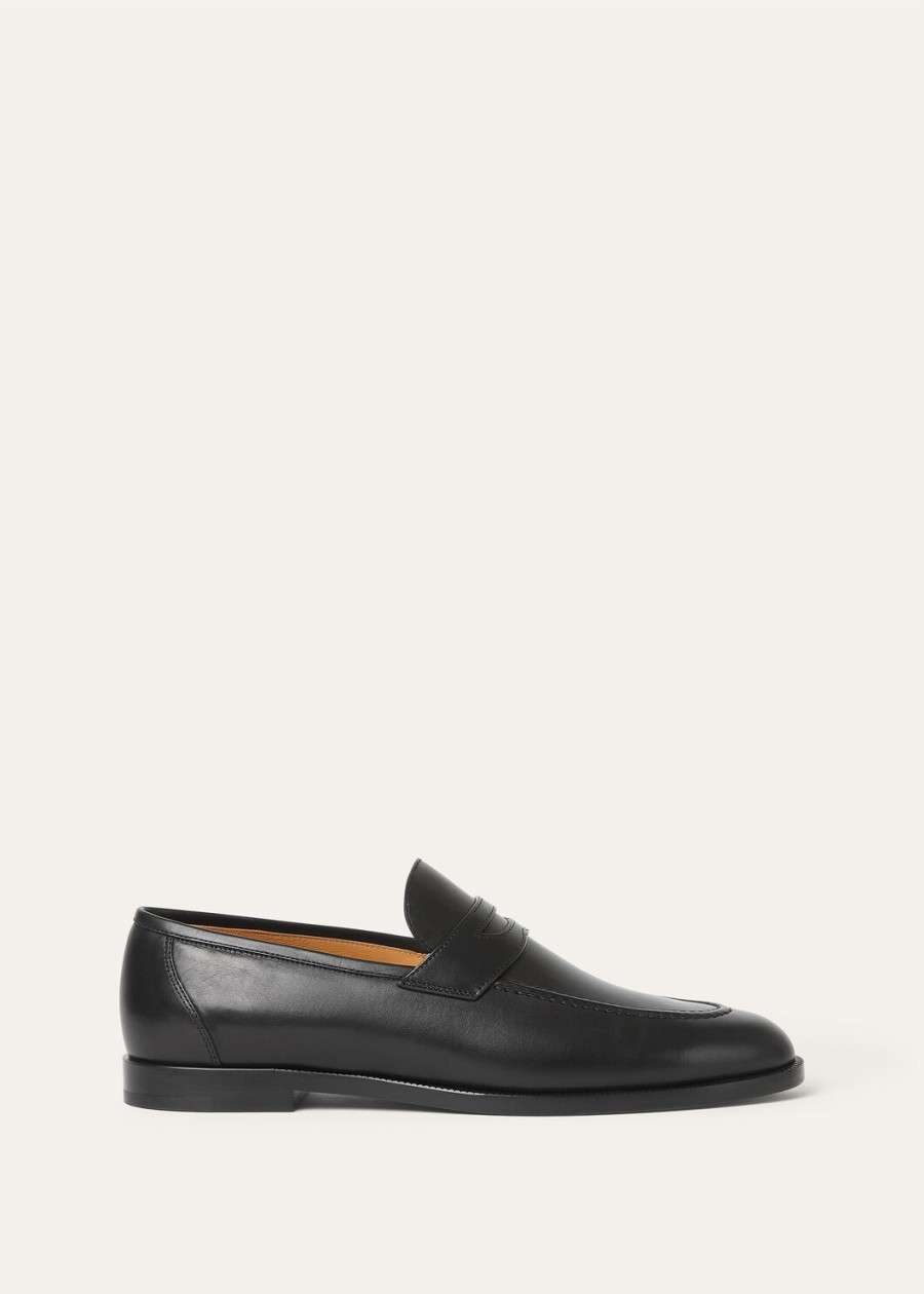 sergio loafers van zwart kalfsleer